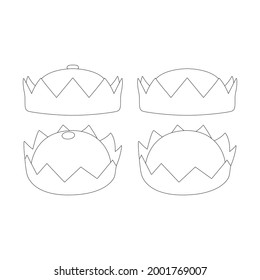 Template whoopee hat vector illustration flat design outline