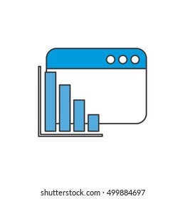 template windows with seo icon vector illustration design