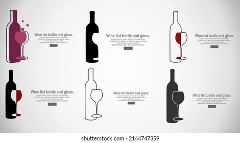 Template for wine list. Design covers and inside pages.