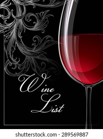 Template for wine list. Vector illustration EPS 10