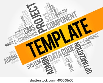 TEMPLATE word cloud collage, business concept background