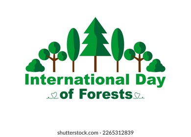 template for world forest day, with white background color.