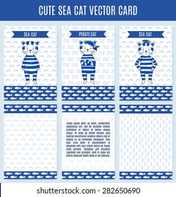 Template for wrapping and notebooks. Vector note sea cet