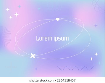 Template and y2k aesthetics   Minimalist blurred abstract  background for social media  Trendy banner and blur gradient   linear forms  