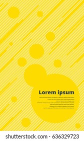 template yellow line with circle vector background for print web design brochure leaflet magazine poster