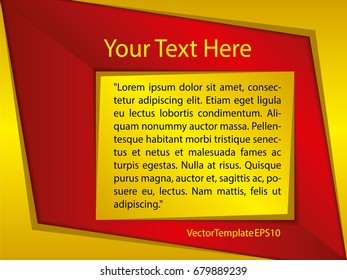 Template Yellow, Red and White Pattern