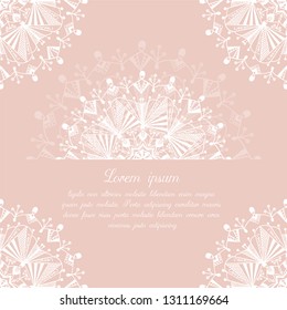 Template for yoga studio or event, wedding invitation, gift certificate, postcard, business card, coloring book, or fashion design. Vector illustration EPS 10.