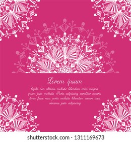 Template for yoga studio or event, wedding invitation, gift certificate, postcard, business card, coloring book, or fashion design. Vector illustration EPS 10.