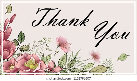 Template for your business card. Flower card. Wedding invitation. A place loyal to your text. Vector illustration