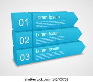 Template for your business presentation with arrows and text areas (info graphic)