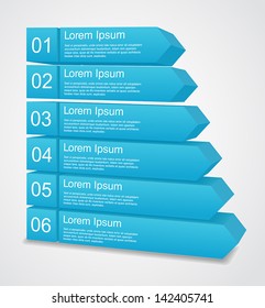Template for your business presentation with arrows and text areas (info graphic)