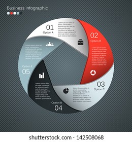 Template for your business presentation with arrows and text areas (info graphics)