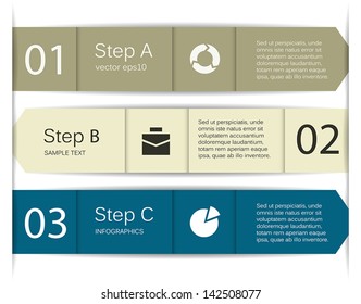 Template for your business presentation with arrows and text areas (info graphics)