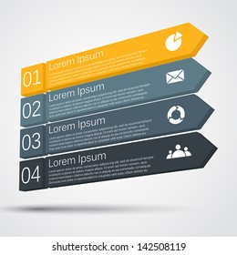 Template for your business presentation with arrows and text areas (info graphics)