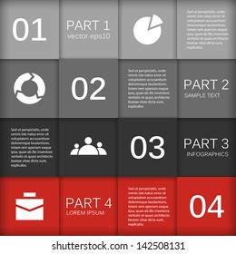 Template for your business presentation with arrows and text areas (info graphics)