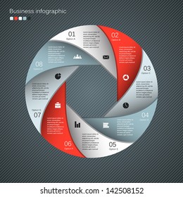 Template for your business presentation with arrows and text areas (info graphics)