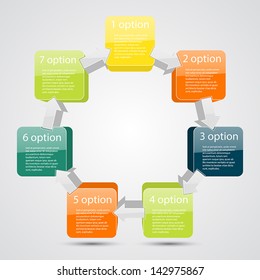Template for your business presentation with arrows and text areas  (info graphic)