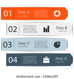 Template for your business presentation with arrows and text areas (info graphic)