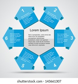 Template for your business presentation with arrows and text areas (info graphic)