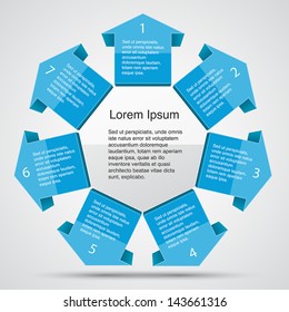 Template for your business presentation with arrows and text areas (info graphic)