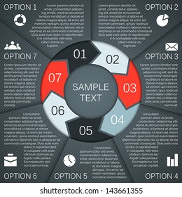 Template for your business presentation with arrows and text areas (info graphic)