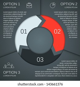 Template for your business presentation with arrows and text areas (info graphic)