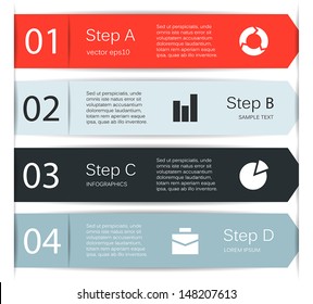 Template for your business presentation with arrows and text areas (info graphic)