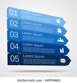 Template for your business presentation with arrows and text areas (info graphic)