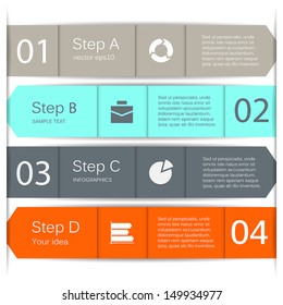 Template for your business presentation with arrows and text areas (info graphic)