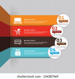 Template for your business presentation with arrows and text areas (info graphic) 