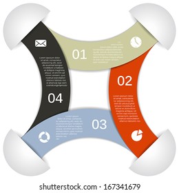 Template for your business presentation with arrows and text areas (info graphic)