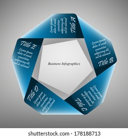 Template for your business presentation with arrows and text areas (info graphics)