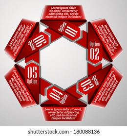 Template for your business presentation with arrows and text areas (info graphics)