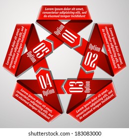 Template for your business presentation with arrows and text areas (info graphics)