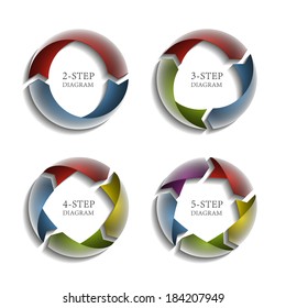 Template for your business presentation with arrows (info graphics)