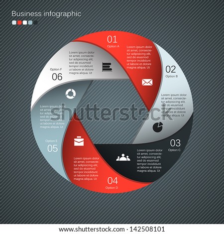Template for your business presentation with arrows and text areas (info graphics)