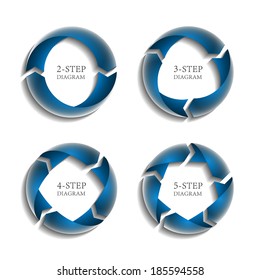 Template for your business presentation with blue arrows (info graphics)