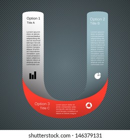 Template for your business presentation with letter and text areas (info graphic)