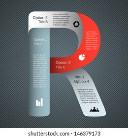 Template for your business presentation with letter and text areas (info graphic)