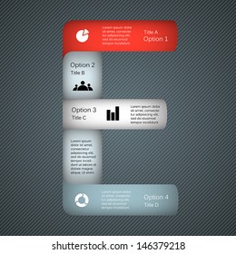 Template for your business presentation with letter and text areas (info graphic)