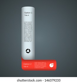 Template for your business presentation with letter and text areas (info graphic)