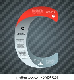 Template for your business presentation with letter and text areas (info graphic)