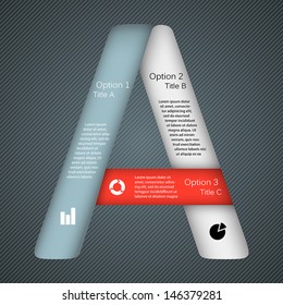 Template for your business presentation with letter and text areas (info graphic)