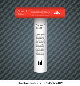 Template for your business presentation with letter and text areas (info graphic)