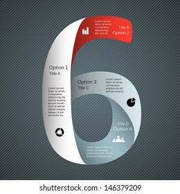 Template for your business presentation with number and text areas (info graphic)