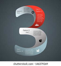 Template for your business presentation with number and text areas (info graphic)