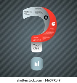 Template for your business presentation with question and text areas (info graphic)