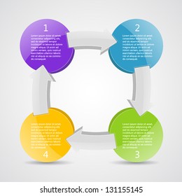 Template to your business presentation with text areas and arrows (big collection)