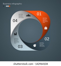 Template for your business presentation with text areas  (info graphic)