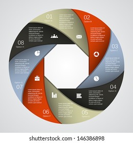 Template For Your Business Presentation With Text Areas (info Graphic)